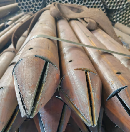 仙桃出尖打孔加工无缝注浆钢花管注浆管厂家